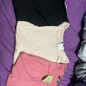 Black, Cream, and Pink T-Shirts